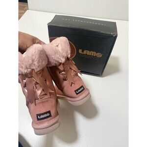 👢 Lamo Adele Pink Bow Boots, Size  8 ,